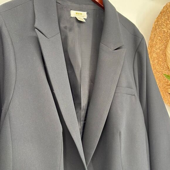 Anthropologie Maeve Roll-Sleeve Blazer Notched Collar Black‎ 24W NWOT - Picture 6 of 16